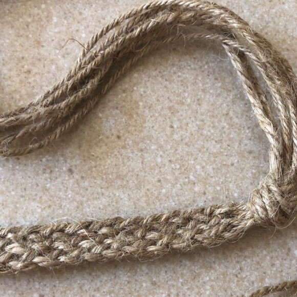 Vintage Y2K Braided Jute Boho Belt-Hippie chic - Picture 15 of 16